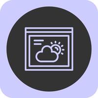 Weather Linear Round Icon vector