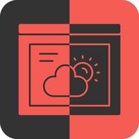 Weather Red Inverse Icon vector