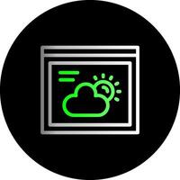 Weather Dual Gradient Circle Icon vector