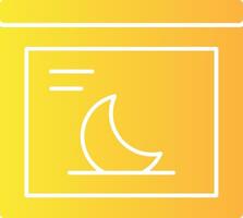 Moon Solid Multi Gradient Icon vector