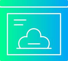 Cloud Solid Multi Gradient Icon vector