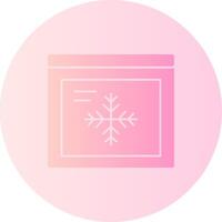 Snowflake Gradient Circle Icon vector