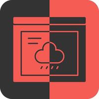 Rain Red Inverse Icon vector