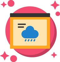 Rain Tailed Color Icon vector