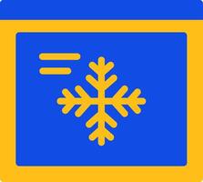 Snowflake Flat Two color Icon vector