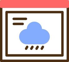 Rain Color Filled Icon vector