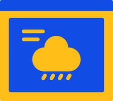 Rain Flat Two color Icon vector