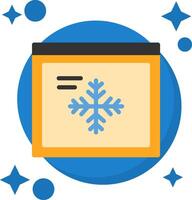 Snowflake Tailed Color Icon vector