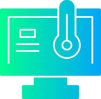 termómetro sólido multi degradado icono vector