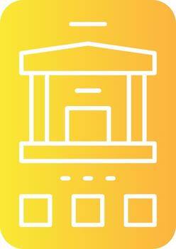 banco sólido multi degradado icono vector
