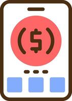 Coin Color Filled Icon vector