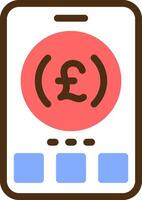 Pound Sign Color Filled Icon vector