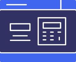 Calculator Solid Two Color Icon vector