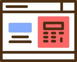 Calculator Color Filled Icon vector