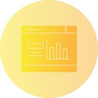 Chart Gradient Circle Icon vector