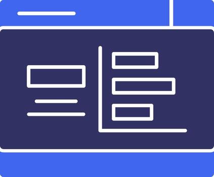 Bar Chart Solid Two Color Icon vector