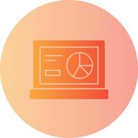 Pie Chart Gradient Circle Icon vector