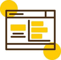 Bar Chart Yellow Lieanr Circle Icon vector