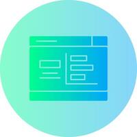 Bar Chart Gradient Circle Icon vector