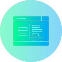 Bar Chart Gradient Circle Icon vector