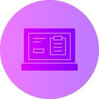 Clipboard Gradient Circle Icon vector