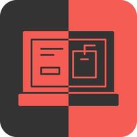 Tags Red Inverse Icon vector