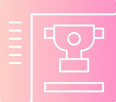 trofeo sólido multi degradado icono vector