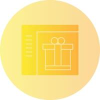 Gift Gradient Circle Icon vector