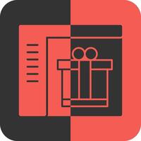 Gift Red Inverse Icon vector