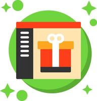 Gift Tailed Color Icon vector