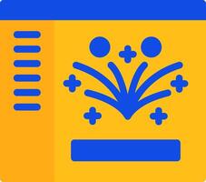 Fireworks Flat Two color Icon vector