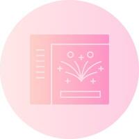 Fireworks Gradient Circle Icon vector