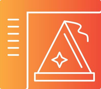 fiesta sombrero sólido multi degradado icono vector