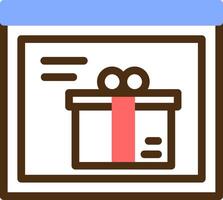 Gift Box Color Filled Icon vector