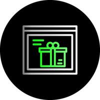 Gift Box Dual Gradient Circle Icon vector