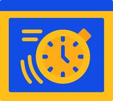 Alarm Clock Flat Two color Icon vector