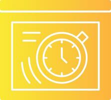 Alarm Clock Solid Multi Gradient Icon vector