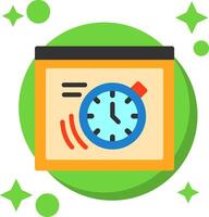 Alarm Clock Tailed Color Icon vector