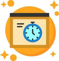 Stopwatch Tailed Color Icon vector
