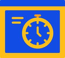 Stopwatch Flat Two color Icon vector