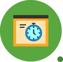 Stopwatch Flat Shadow Icon vector