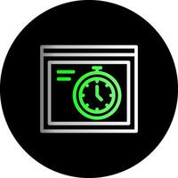 Stopwatch Dual Gradient Circle Icon vector