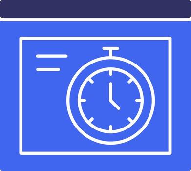 Stopwatch Solid Two Color Icon vector