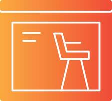 High Chair Solid Multi Gradient Icon vector