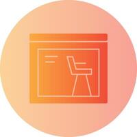 High Chair Gradient Circle Icon vector