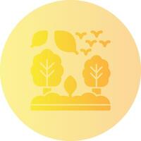 Forest Gradient Circle Icon vector