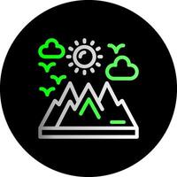 Mountain Dual Gradient Circle Icon vector