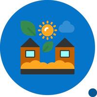 Town Flat Shadow Icon vector