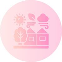 Village Gradient Circle Icon vector