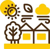 Village Yellow Lieanr Circle Icon vector
